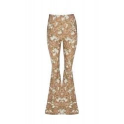 AIZZA  GREEN PAISLEY FLARED PANTS